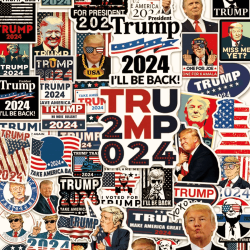 100 Pack Donald Trump 2024 Stickers (Large Size)