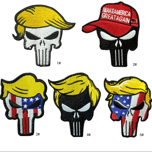 Trump Sew/Iron on Embroidered Patches Pack of 5