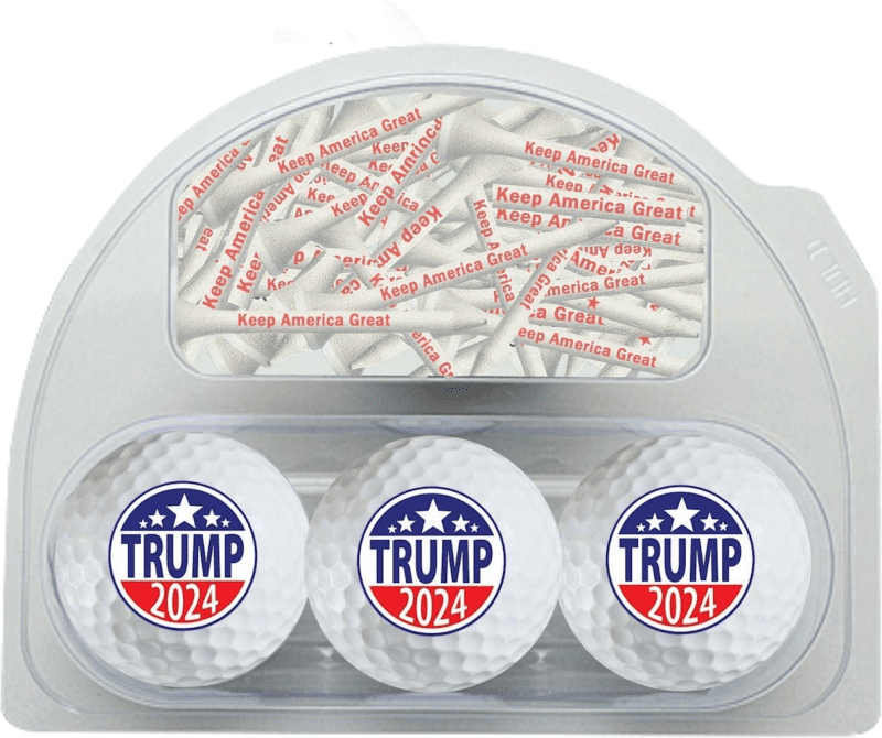 Trump 2024 Golf Balls 3 pack w/20 tees