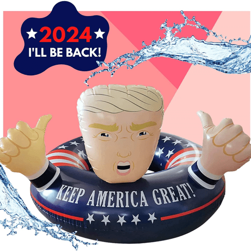 Donald Trump 2024 Keep America Great Pool Floatie Innertube Water Toy