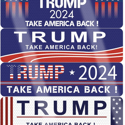 4 Pack Reflective Trump 2024 Car Magnet Stickers